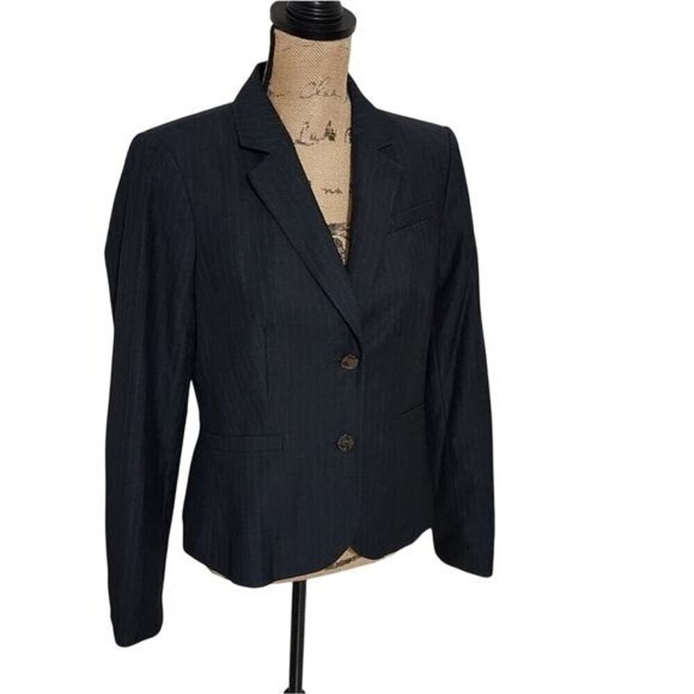 Calvin Klein Academia pin striped Tailored Fitted Blazer Jacket Size 8 Medium